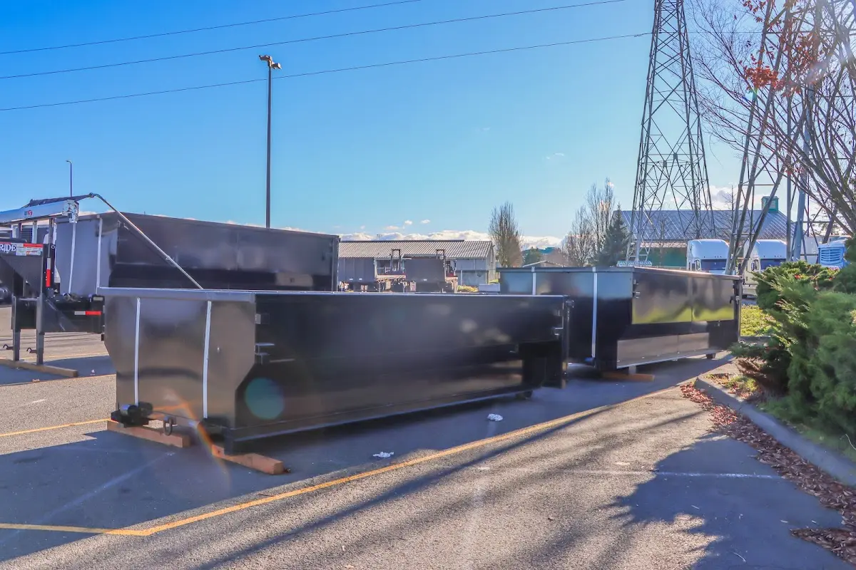 Roll-off dumpster ready for waste disposal at job site for Estate Cleanout Dumpster Rental in Lake Holiday